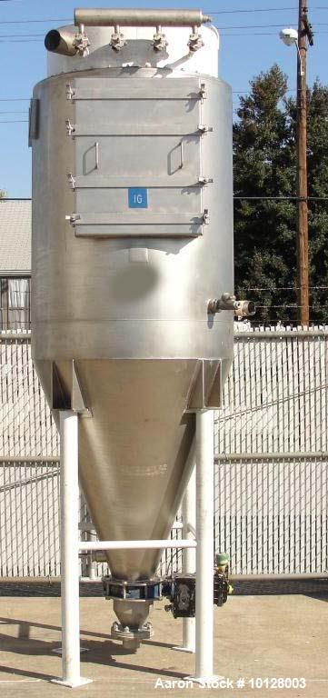 Used-Walker Stainless Equipment Co Model R-HT-05 Round Pulse Jet Dust Collector.  This dust collector has an estimated bag s...