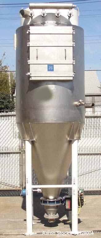 Used-Walker Stainless Equipment Co Model R-HT-06 Round Pulse Jet Dust Collector.  This dust collector has an estimated bag s...