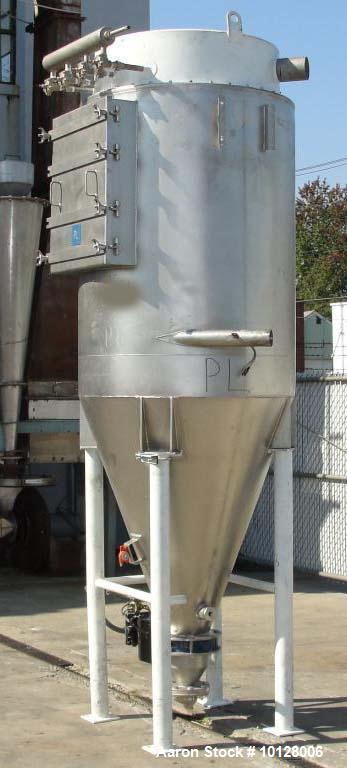 Used-Walker Stainless Equipment Co Model R-HT-10 Round Pulse Jet Dust Collector.  This dust collector has an estimated bag s...