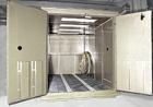 Used Clemco Blast Room Facility, Model 114224.  7' Wide x 14' long x 8' high.  Includes the following:  Full media recovery screw floor, bucket elevator recycle system with media airwash, 650 blast r...