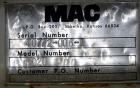 Used MAC Dust Collector, Model 36ST36-STY3-CG, 304 Stainless Steel