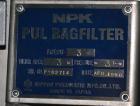 Used-NPK Bin Vent Dust Collector, Model PBF-PPC-3, Stainless Steel. 32 Square feet filter area. Mounted on an approximate 65...