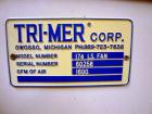 Used Tri-Mer Whirl Wet Model 18HWW 1600 CFM Dust Collector. (2) 9’’ Diameter side ports, (2) 18’’ wide x 15’’ high side access panels with covers. (2) 4’’ Diameter side site glass ports, Top access 1...