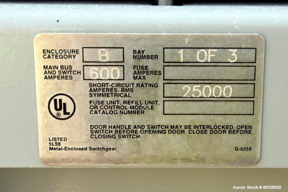 Used- S&C Electric Company Metal Enclosed Switchgear