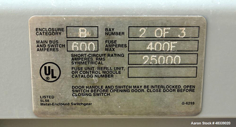 Used S&C Electric Company Metal Enclosed Switchgear