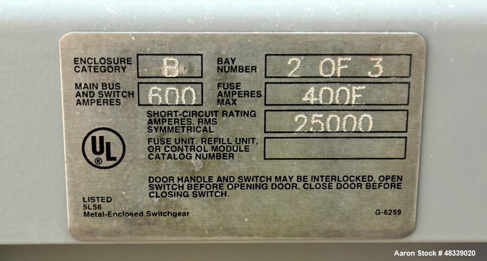 Used- S&C Electric Company Metal Enclosed Switchgear