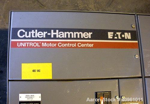 Used Cutler-Hammer Unitrol Motor Control Sections. 3/60/480 volt. Vertical Bus Amp 400, Horizontal 800. Serial#'s 6AF1347038B, 6AF1347038D, 6AF1347038E.