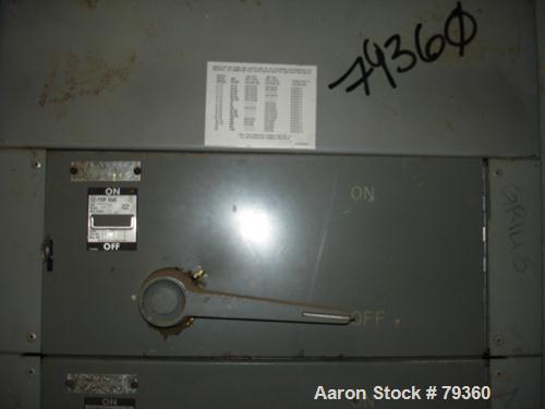 USED: Westinghouse fused panelboard, 600 amp, 208 volt, (4) 100 amp,3 phase, (2) 200 amp.