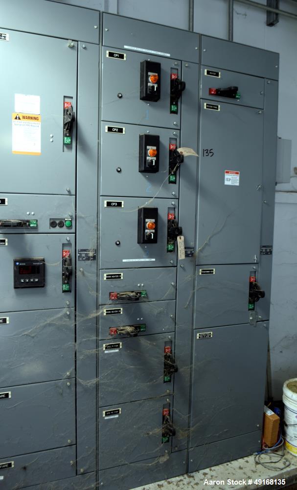 Used- Allen-Bradley Centerline 2100 Motor Control Center Panel, 480VAC, 3 Phase, 60HZ.