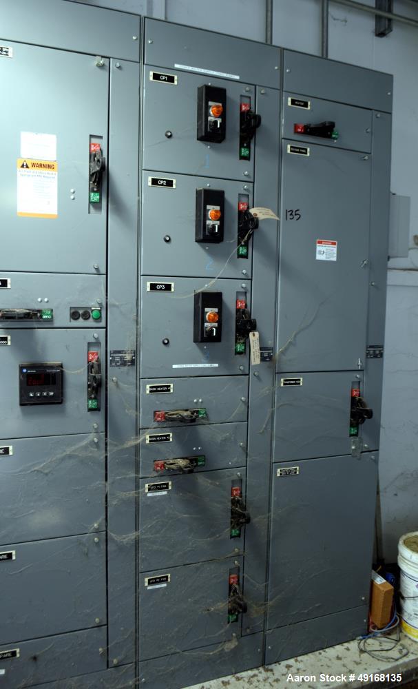 Used Allen-Bradley Centerline 2100 Motor Control Center Panel, 480VAC, 3 Phase, 60HZ.