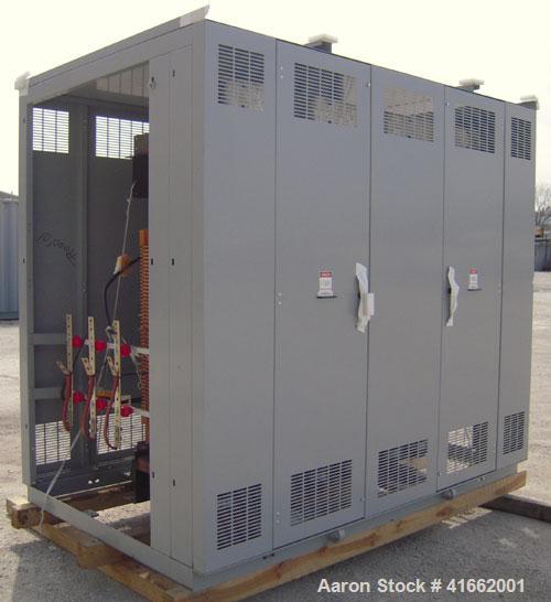 Unused- Cutler Hammer/ABB Transformer. Built 2008. 1500/2000 kva dry type. HV 13,800 Delta Primary to 480Y/277 Secondary. kV BIL 95 HV, 10 LV, LV amp 1804/2406, Class AA/FA, type VP1, average max amp...