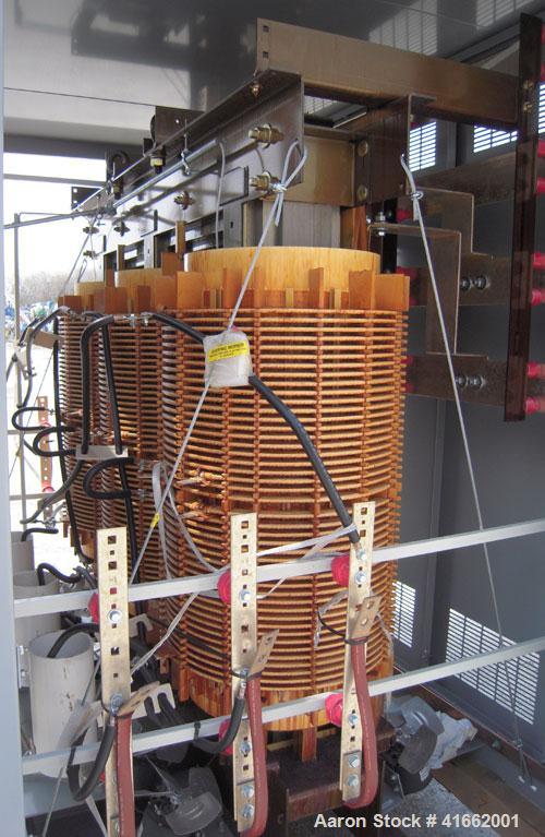 Unused- Cutler Hammer/ABB Transformer. Built 2008. 1500/2000 kva dry type. HV 13,800 Delta Primary to 480Y/277 Secondary. kV BIL 95 HV, 10 LV, LV amp 1804/2406, Class AA/FA, type VP1, average max amp...