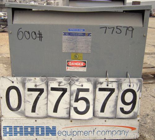 Used Square D 63 KVA Transformer, Style 34244-44112-002. High/Low Volt 460.