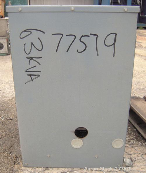 Used Square D 63 KVA Transformer, Style 34244-44112-002. High/Low Volt 460.