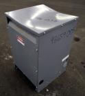 Used Square D 45T3H Insulated Dry Transformer, 45 KVA. 3/60/, H.V. 480, H.V. amps 54- L.V. 208Y/120, L.V. amps 125. Type SO, Class AA, Enclosure Type 2, 150 Degree C. rise, 220 Degree C. INS System. ...