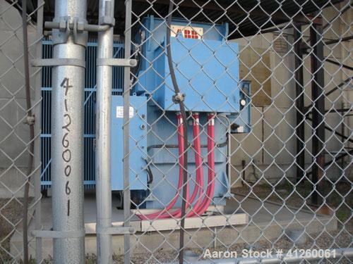 Used Asea Brown Boveri Transformer, oil filled 10/13.33 MVA at 55 deg C rise, 3 phase, 60 hertz.