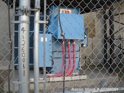 Used- Asea Brown Boveri Transformer, oil filled 10/13.33 MVA at 55 deg C rise, 3 phase, 60 hertz.