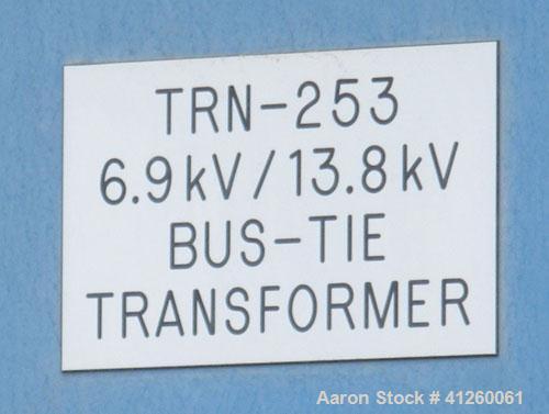 Used- Asea Brown Boveri Transformer, oil filled 10/13.33 MVA at 55 deg C rise, 3 phase, 60 hertz.