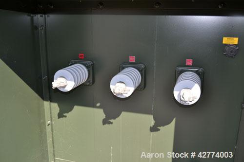 Used Solomon Corporation Three Phase Padmount Transformer. 500 KVA. 3/60 HZ. Rise 65 deg.c.., class OA. High voltage 13200 Delta, 95kv BIL, low voltage 208Y/120, 30 kv BIL. Built 2008.