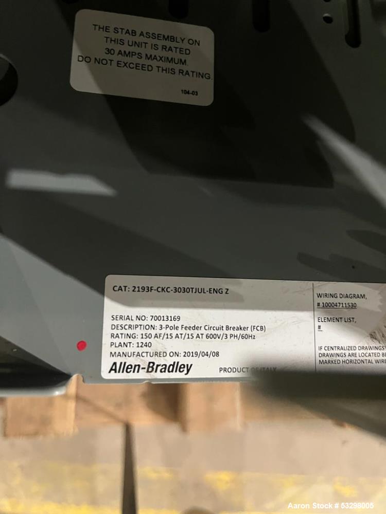 Usado- Allen Bradley Motor Control Center BUL. Serie 2100 Este es un Allen Bradley Centerline 2100 Motor Control Center. Hor...