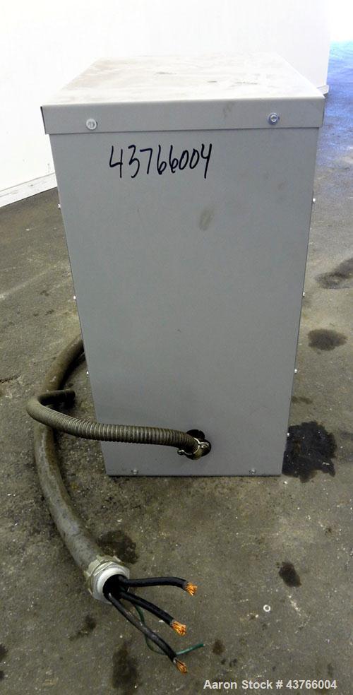 Used MGM Transformer Company 75 KVA Dry Type Transformer, Type HT.  Nema class AA, 3 phase, 60 Hz.  High volt 480, low volt 240/120 C.T., rise 150 degree C.