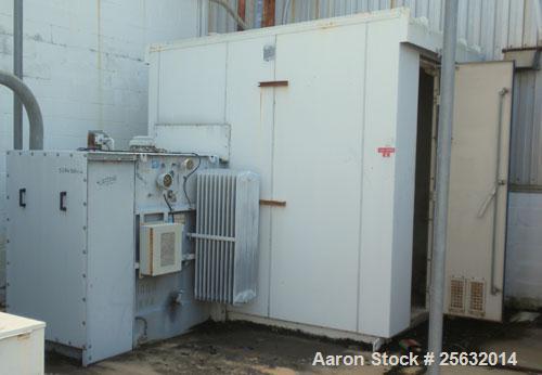 Used- Square D Transformer, kva rating 1000/1150 continuous. Class OA/FA. 3 Phase, 60 Hertz. HV 12,470 DELTA, LV 480Y/277.