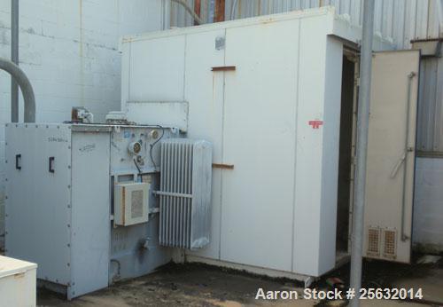 Used Square D Transformer, kva rating 1000/1150 continuous. Class OA/FA. 3 Phase, 60 Hertz. HV 12,470 DELTA, LV 480Y/277.
