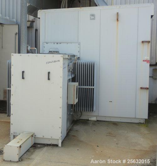 Used Square D Transformer, kva rating 1000/1150 continuous. Class OA/FA. 3 Phase, 60 Hertz. HV 12,470 DELTA, LV 480Y/277.