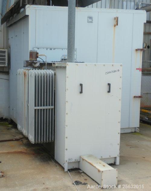 Used Square D Transformer, kva rating 1000/1150 continuous. Class OA/FA. 3 Phase, 60 Hertz. HV 12,470 DELTA, LV 480Y/277.