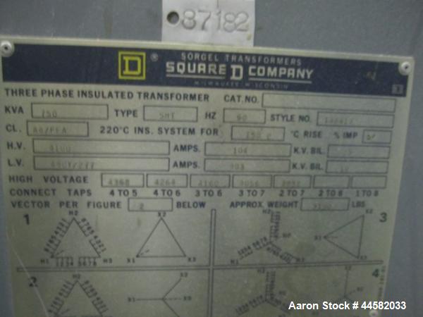 Used- Square D Transformer, Type SHT