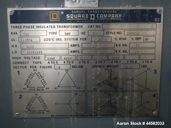 Used Square D Transformer, Type SHT
