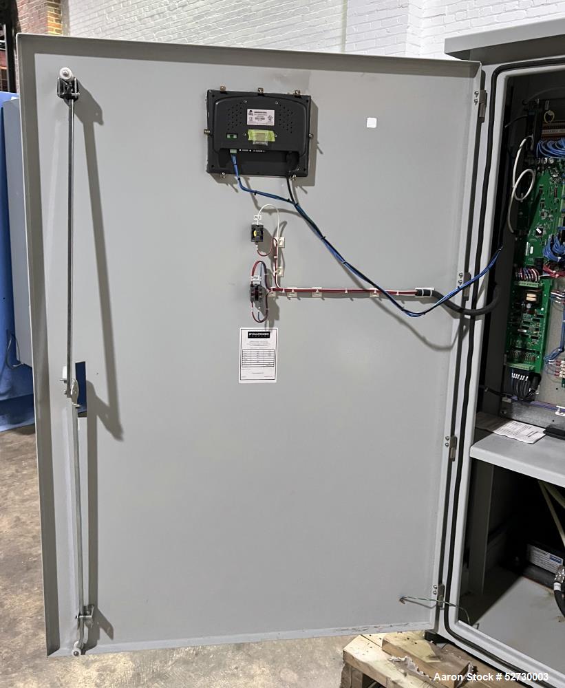 Used Dynapower 9V/10000 Amp Rectifier. 3/60/480v AC input, 180kw, 12v, 10000 amp output. Water cooled. Maple systems HMI. Dynapower transformer, P/N TMC-7-010022460, S/N 513220-001-001. Serial# 51322...