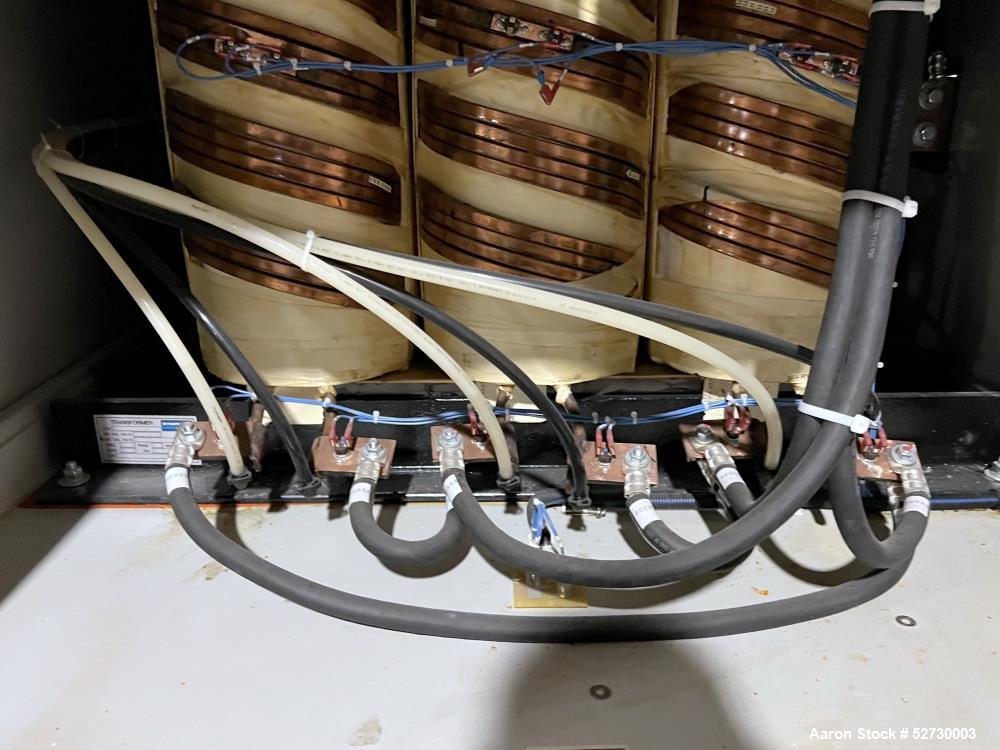 Used Dynapower 9V/10000 Amp Rectifier. 3/60/480v AC input, 180kw, 12v, 10000 amp output. Water cooled. Maple systems HMI. Dynapower transformer, P/N TMC-7-010022460, S/N 513220-001-001. Serial# 51322...