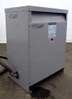 Used MGM Transformer Company 75 KVA Dry Type Transformer, Type HT.  Nema class AA, 3 phase, 60 Hz.  High volt 480, low volt 240/120 C.T., rise 150 degree C.