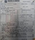 Used Square D Transformer, kva rating 1000/1150 continuous. Class OA/FA. 3 Phase, 60 Hertz. HV 12,470 DELTA, LV 480Y/277.