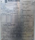 Used Square D Transformer, kva rating 1000/1150 continuous. Class OA/FA. 3 Phase, 60 Hertz. HV 12,470 DELTA, LV 480Y/277.