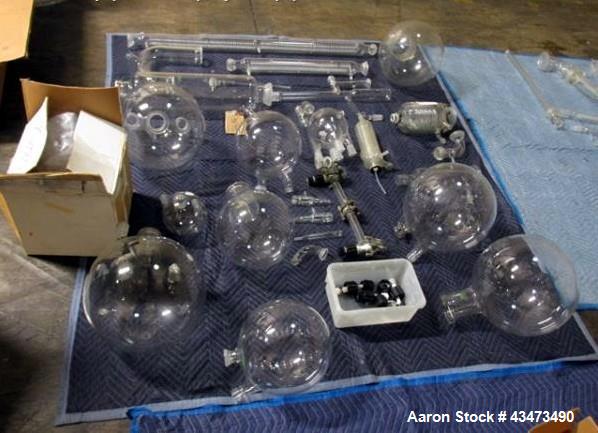 Used Buchi RotaVap, Model R-186EX. With heat bath, main glass flask, 1.6 square meter glass coil condensor, and glass receiver flask on base wth 250 watt heater, 440 volt with controls, serial# 24539...