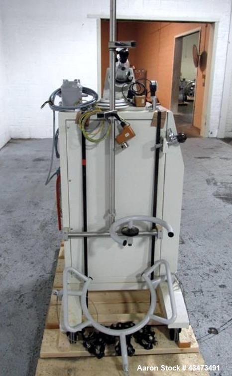 Used Buchi RotaVap, Model R-250EX. With heat bath, main glass flask and glass coil condensor on base wth 9.1 kw heater, 440 volt with controls, type 8621D541, serial# 411666010001, built 2001