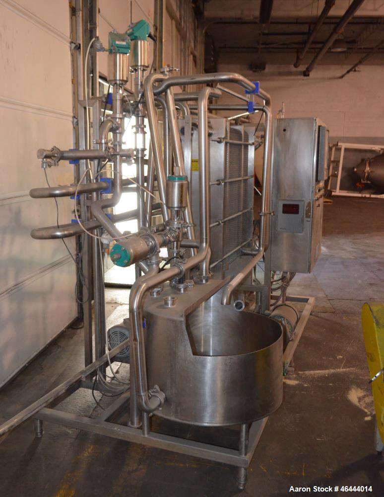 Used HTST Flash Pasteurazation System Consistin Of: (1) Thermaline Plate heat exchanger, model T20CH, serial# 4100, built 2004. 316 Stainless steel plates rated 150 psi at 300 degrees F, (1) stainles...