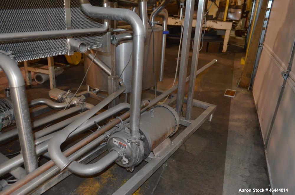 Used HTST Flash Pasteurazation System Consistin Of: (1) Thermaline Plate heat exchanger, model T20CH, serial# 4100, built 2004. 316 Stainless steel plates rated 150 psi at 300 degrees F, (1) stainles...