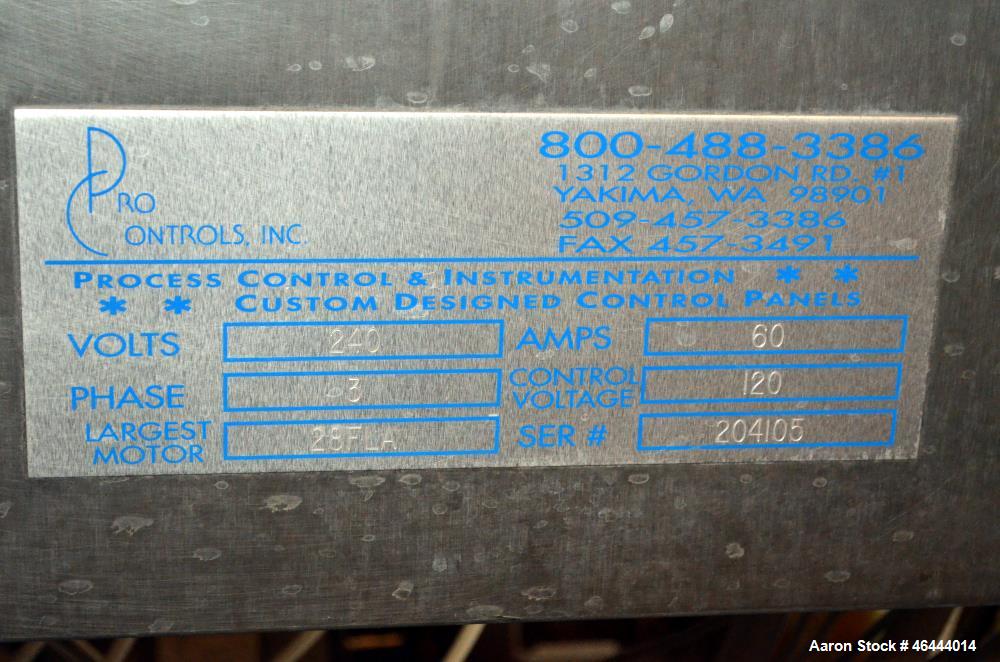 Used HTST Flash Pasteurazation System Consistin Of: (1) Thermaline Plate heat exchanger, model T20CH, serial# 4100, built 2004. 316 Stainless steel plates rated 150 psi at 300 degrees F, (1) stainles...