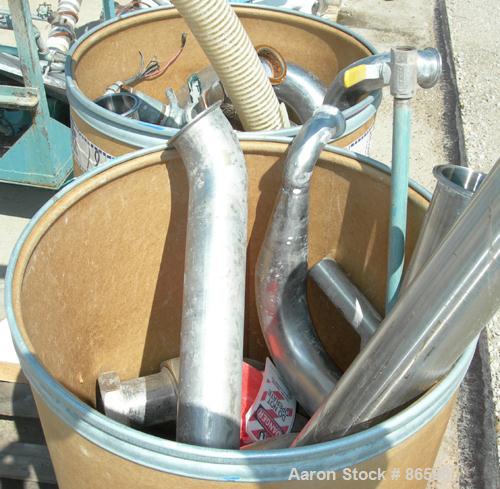 Used APV Single Effect Paravap Rising Film Evaporator, Model R86, 316 Stainless Steel. Approximate feed rate 10,000 pounds/hour, product rate 9412 pounds/hour, evaporation rate 588 pounds/hour. Syste...