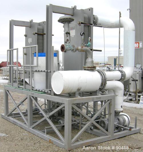 USED: APV single effect Paravap rising film evaporator, model R86, 316 stainless steel. Approximate feed rate 10,000 pounds/hour, product rate 9412 pounds/hour, evaporation rate 588 pounds/hour. Syst...