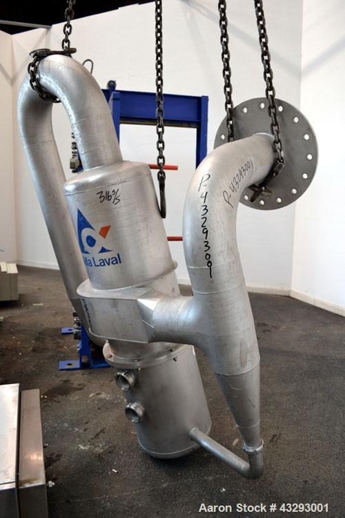 Used Alfa Laval Steam Operated Single Stage Alfavap System, Type ALFAVAP-1-0011, Rising Film Design. Consisitng of: (1) Alfa Laval type EC500-WTFE plate heat exchanger. (30) 316 Stainless steel plate...