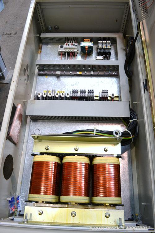 Used Alfa Laval Steam Operated Single Stage Alfavap System, Type ALFAVAP-1-0011, Rising Film Design. Consisitng of: (1) Alfa Laval type EC500-WTFE plate heat exchanger. (30) 316 Stainless steel plate...