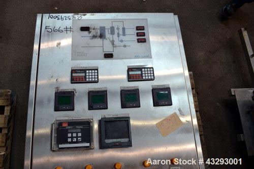 Used Alfa Laval Steam Operated Single Stage Alfavap System, Type ALFAVAP-1-0011, Rising Film Design. Consisitng of: (1) Alfa Laval type EC500-WTFE plate heat exchanger. (30) 316 Stainless steel plate...