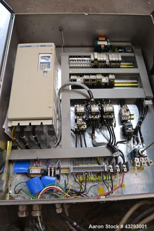 Used Alfa Laval Steam Operated Single Stage Alfavap System, Type ALFAVAP-1-0011, Rising Film Design. Consisitng of: (1) Alfa Laval type EC500-WTFE plate heat exchanger. (30) 316 Stainless steel plate...