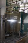 Used APV Single Effect Paravap Rising Film Evaporator, Model R86, 316 Stainless Steel. Approximate feed rate 10,000 pounds/hour, product rate 9412 pounds/hour, evaporation rate 588 pounds/hour. Syste...