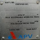 USED: APV single effect Paravap rising film evaporator, model R86, 316 stainless steel. Approximate feed rate 10,000 pounds/hour, product rate 9412 pounds/hour, evaporation rate 588 pounds/hour. Syst...
