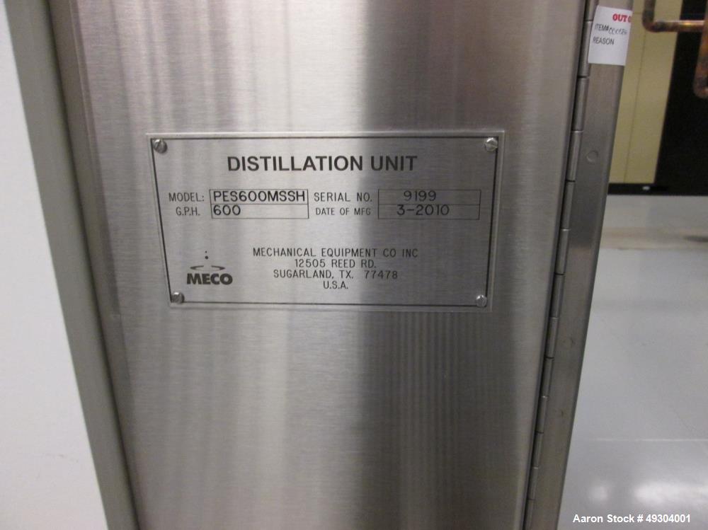 Used MECO Stainless Steel WFI (Water for Injection) System.